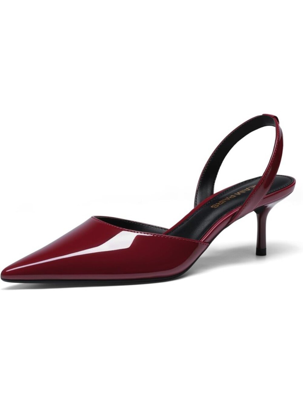 DREAM PAIRS Women's Red Slingback Lace Up Kitten Low Heel Ankle Strap Shoes